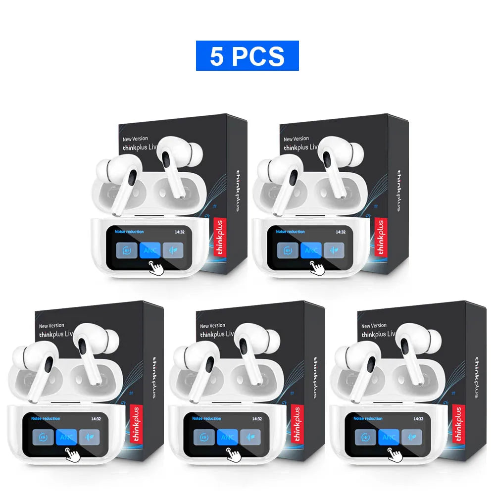 Original Thinkplus auriculares inalámbricos Bluetooth ANC auriculares con reducción de ruido HD micrófono llamada Gamer auriculares LED Control de pantalla táctil