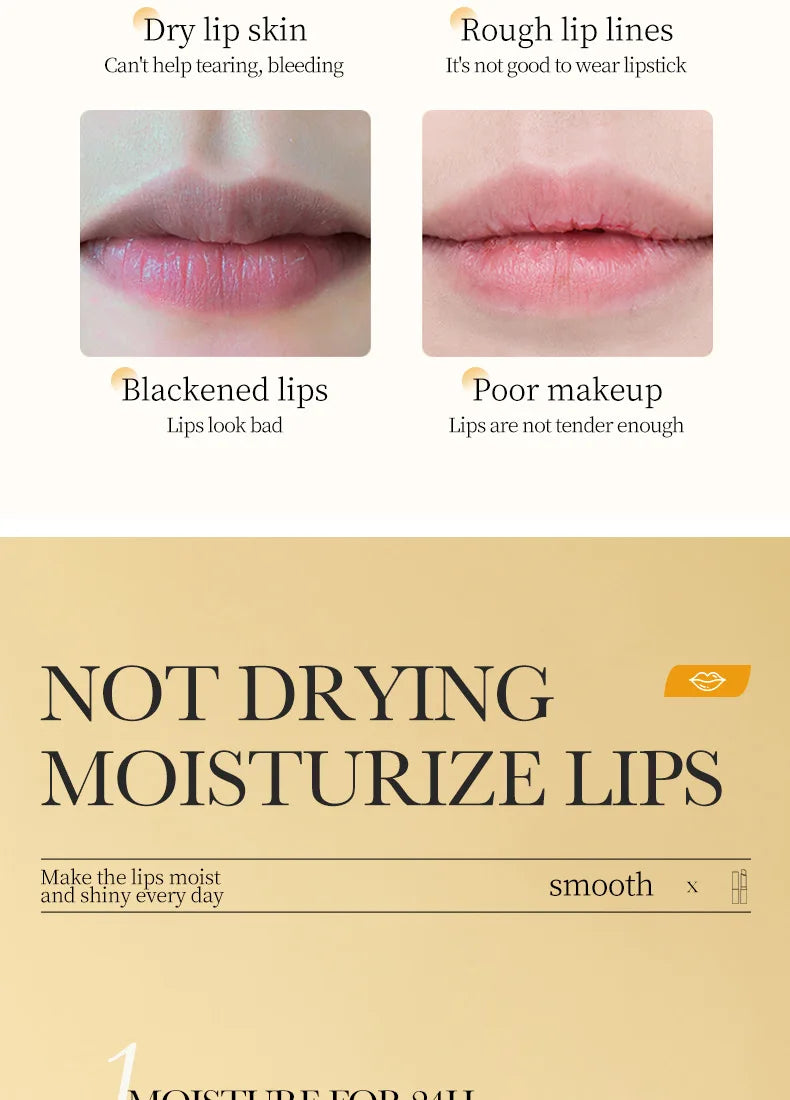 BIOAOUA vitamina E miel bálsamo labial hidratante antigrietas nutritivo lápiz labial labios productos para el cuidado de la piel