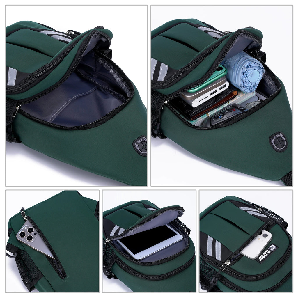 Men's Waterproof Multi-functional Trendy Crossbody Chest Bag for Sports And Leisure Fashionable Shoulder Bag