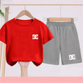 Ropa con letras para niños, camiseta de manga corta + pantalones cortos, ropa de verano fresca y encantadora, conjunto deportivo informal para niños y niñas de 3 a 12 años
