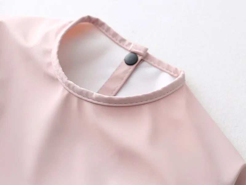 Bufanda de manga larga para bebés y niños pequeños, bata artística impermeable, babero para alimentar, delantal con bolsillo, Baberos Bandana de tela para eructar para niños y niñas