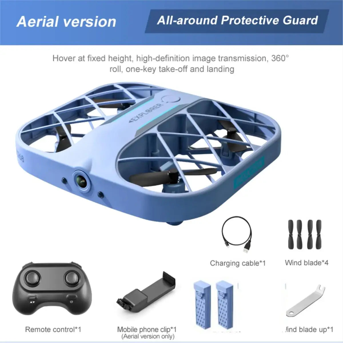 JJRC H107 Dron RC con 2 baterías RC Dron 8K 4K Quadcopter con cámara control remoto Drone juguetes de Navidad regalo para niños chico