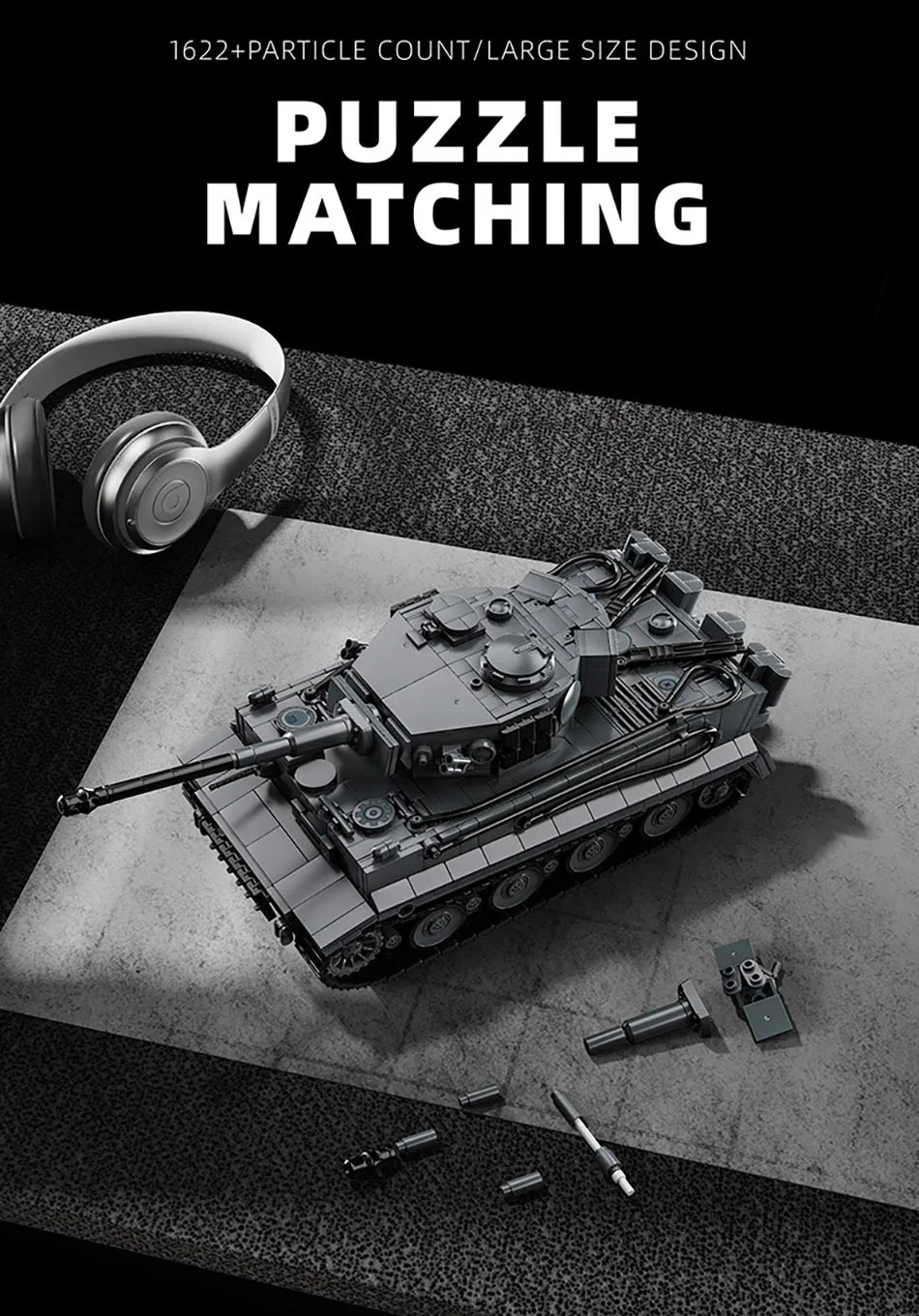 WW2 militar 1/28 escala Franz Staudegger Tiger tanque pesado conjunto de bloques de construcción guerra mundo 2 tanques de tigre modelo juguetes para niños regalos