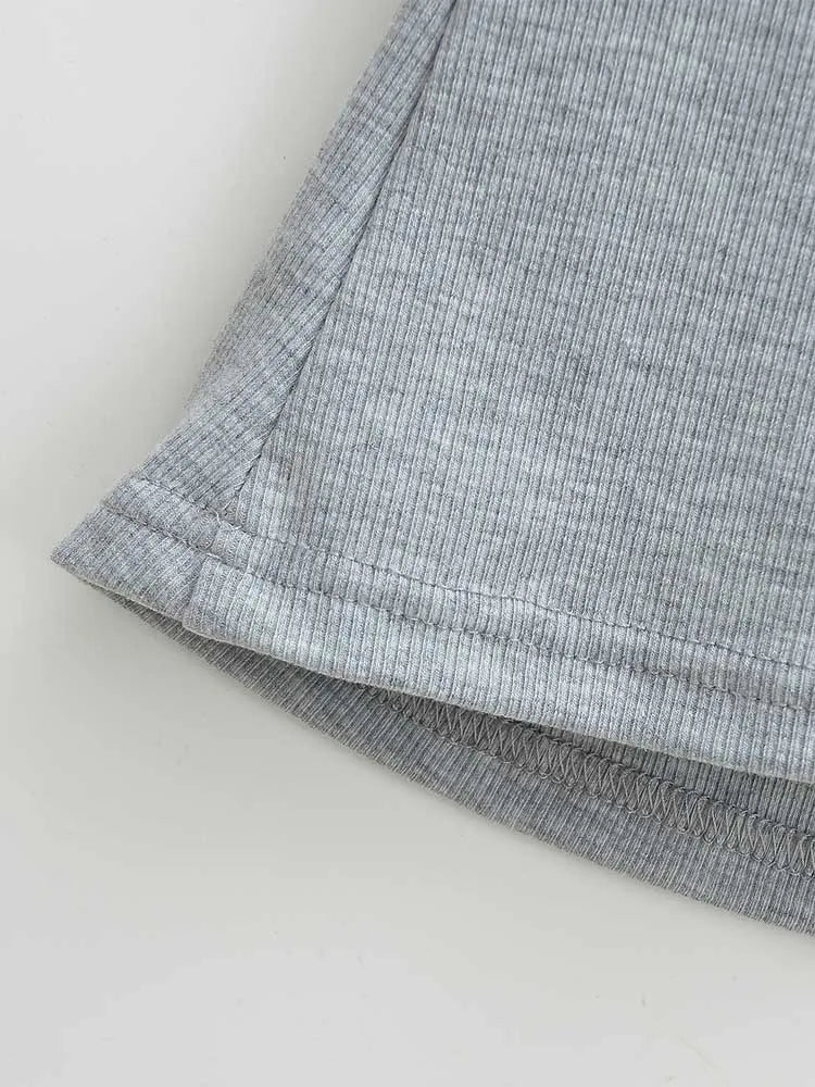 Top corto de alta elasticidad con cuello cuadrado para mujer, top sexy de manga corta, jersey ajustado, camisa básica de verano