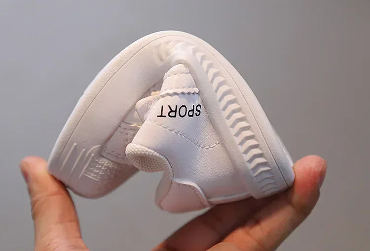 Zapatos informales para niños, zapatillas deportivas para niños, zapatillas de tenis transpirables, zapatos para bebés y niñas, zapatos planos blancos de moda de primavera para correr