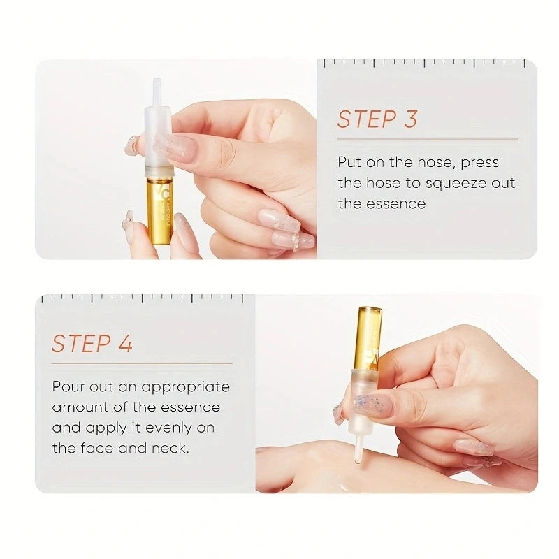 Suero de Vitamina C, Cada Caja Contiene 2 ml x 7 Ampollas, Satisface las Necesidades del Cuidado Facial Durante una Semana, Hecho con Ingredientes Suaves, Envasado Individualmente, Fácil de Usar, Seguro e Higiénico, Apto pa