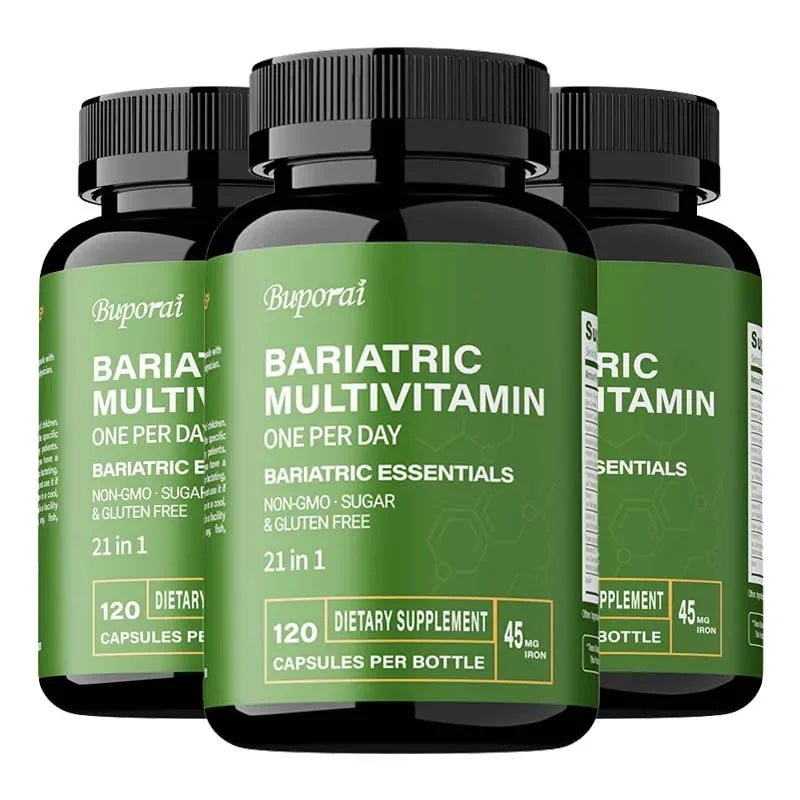 Suplemento multivitamínico bariátrico: contiene 21 vitaminas y minerales para promover la salud general y mantener los niveles de energía