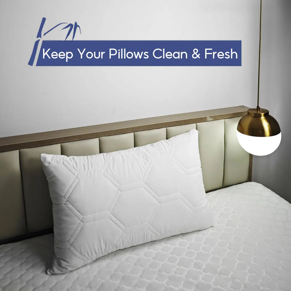 Funda de almohada gruesa con cremallera, Protector de almohada impermeable, funda de almohada de cama suave y transpirable