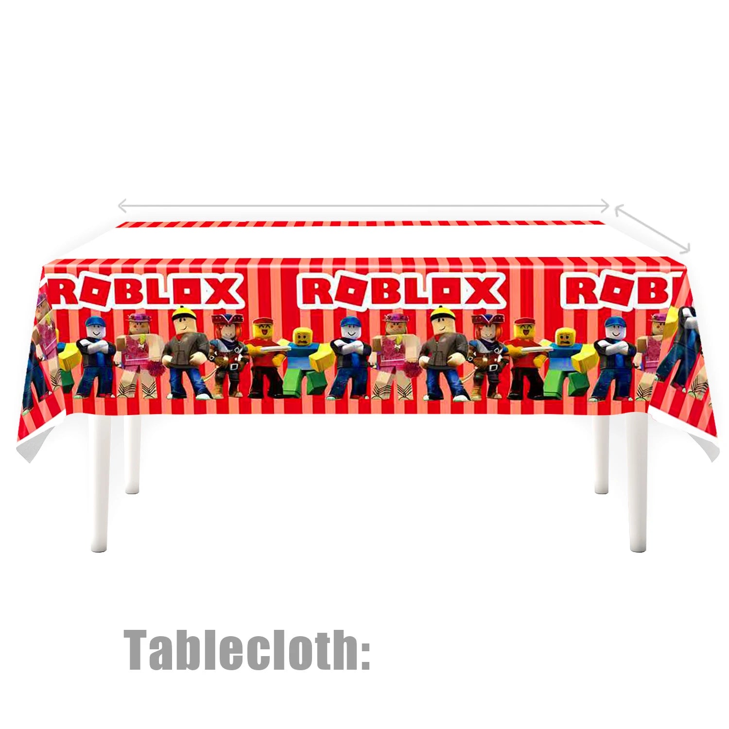 Roblox-Juego de decoración para fiesta de cumpleaños, vajilla de juego, bolsa de regalo, mantel, globo, adorno para pastel, telón de fondo, suministros para fiesta Baby Showe Roblox