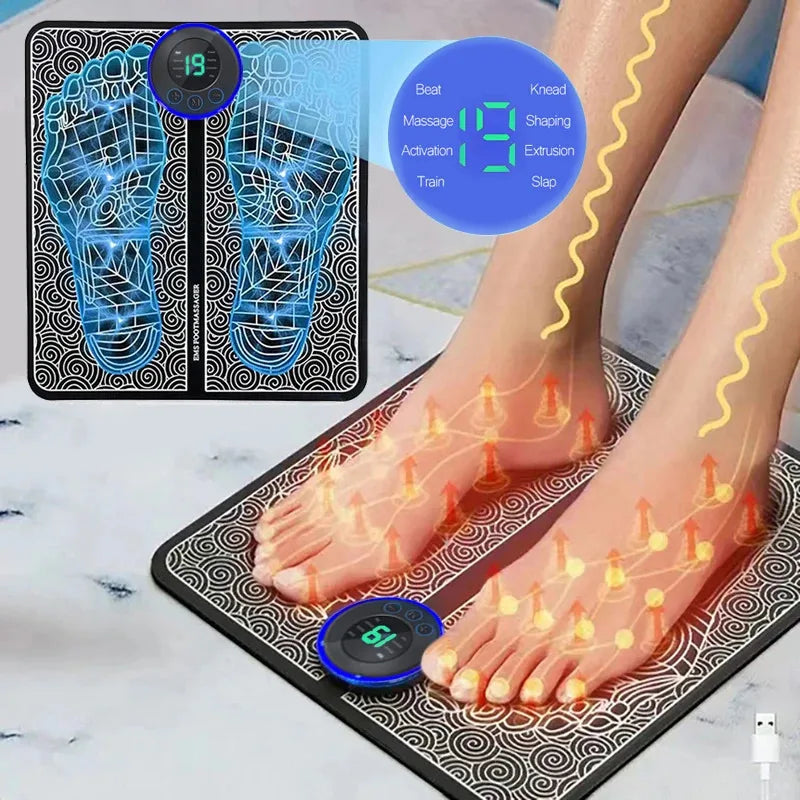 Almohadilla masajeadora de pies eléctrica, entrenador de relajación de masaje muscular para masaje, Fitness, deporte al aire libre, relajación familiar en casa