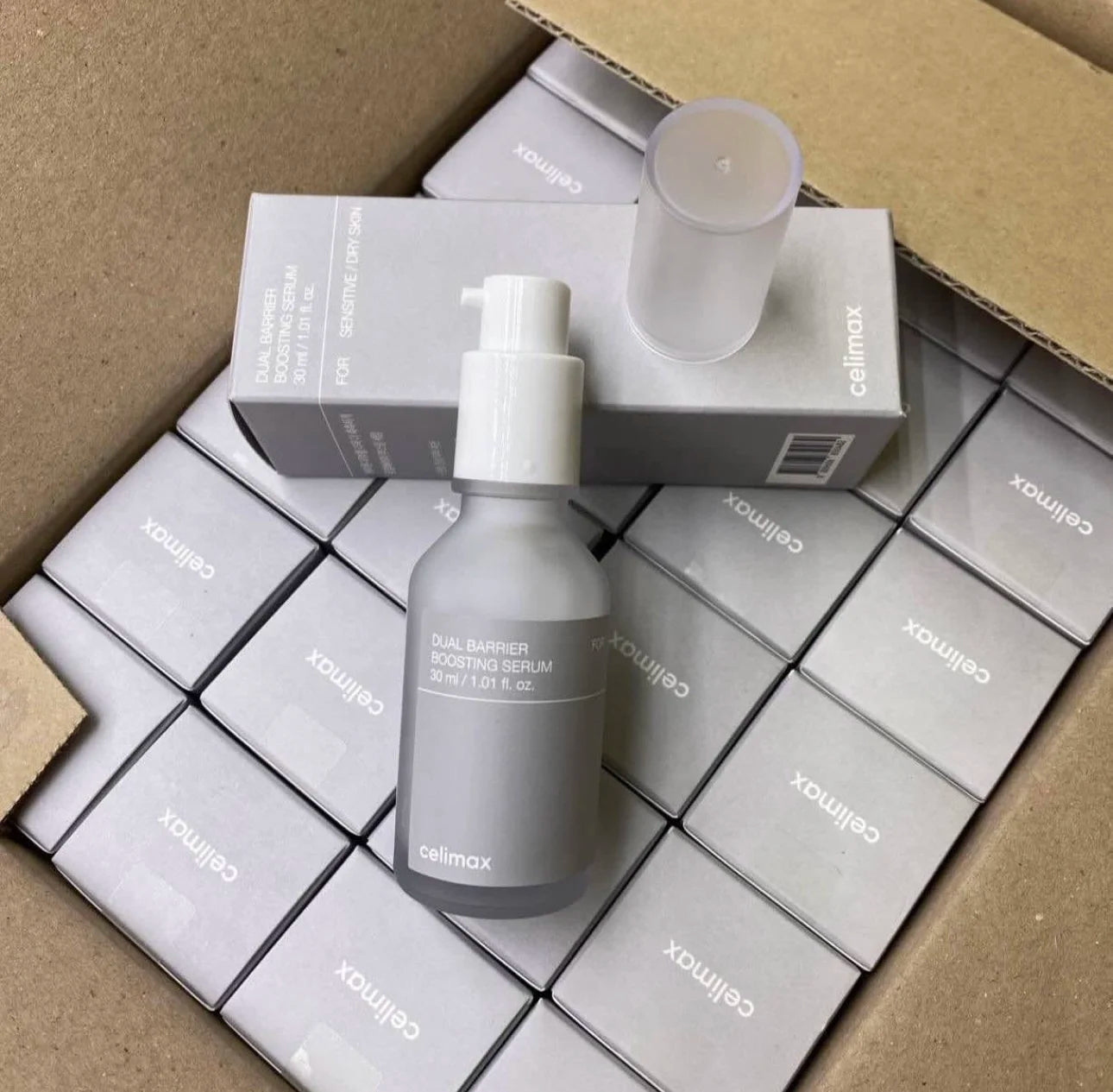 Suero Celimax de Doble Barrera para Piel Seca y Sensible, Calmante, Nutritivo Profundo e Hidratante, Esencia Facial Coreana Original