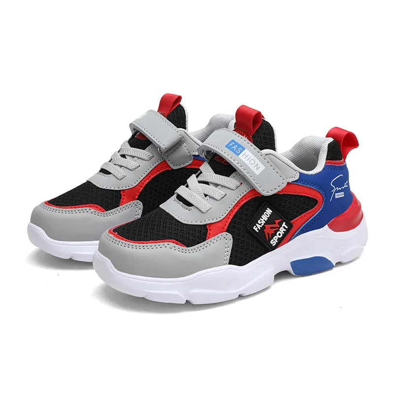 Zapatos deportivos para niños, zapatos deportivos informales transpirables de malla de moda, zapatos para correr ligeros, cómodos