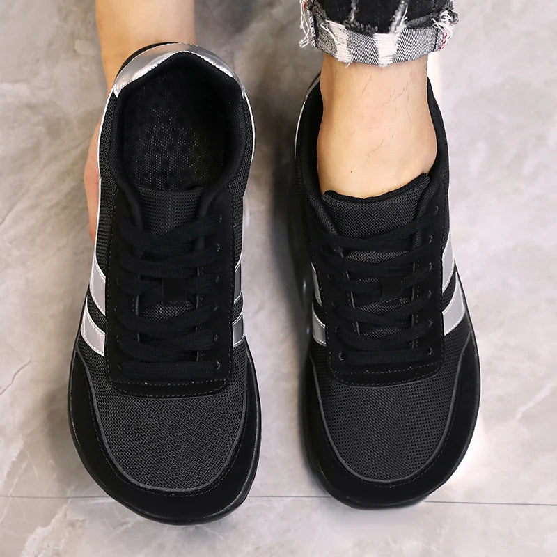 Tenis De Hombre con punta ancha, zapatos descalzos, minimalistas, transpirables, cómodos, para caminar al aire libre, deportivos, informales, azules, 2025
