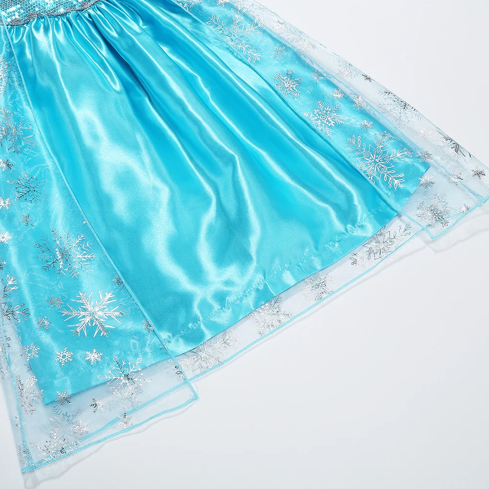 Vestido de Elsa Frozen 2026 para Niña, Disfraz de Princesa para Halloween, Fiesta de Disfraces, Disfraz de Reina de las Nieves para Niños, Vestido Infantil