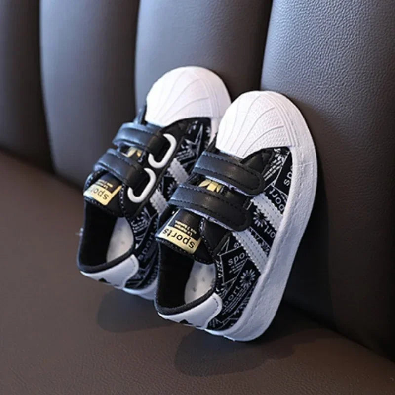 Zapatos infantiles para bebés, niñas y niños, zapatillas antideslizantes con parte inferior de goma suave, zapatos planos informales, talla 21-30