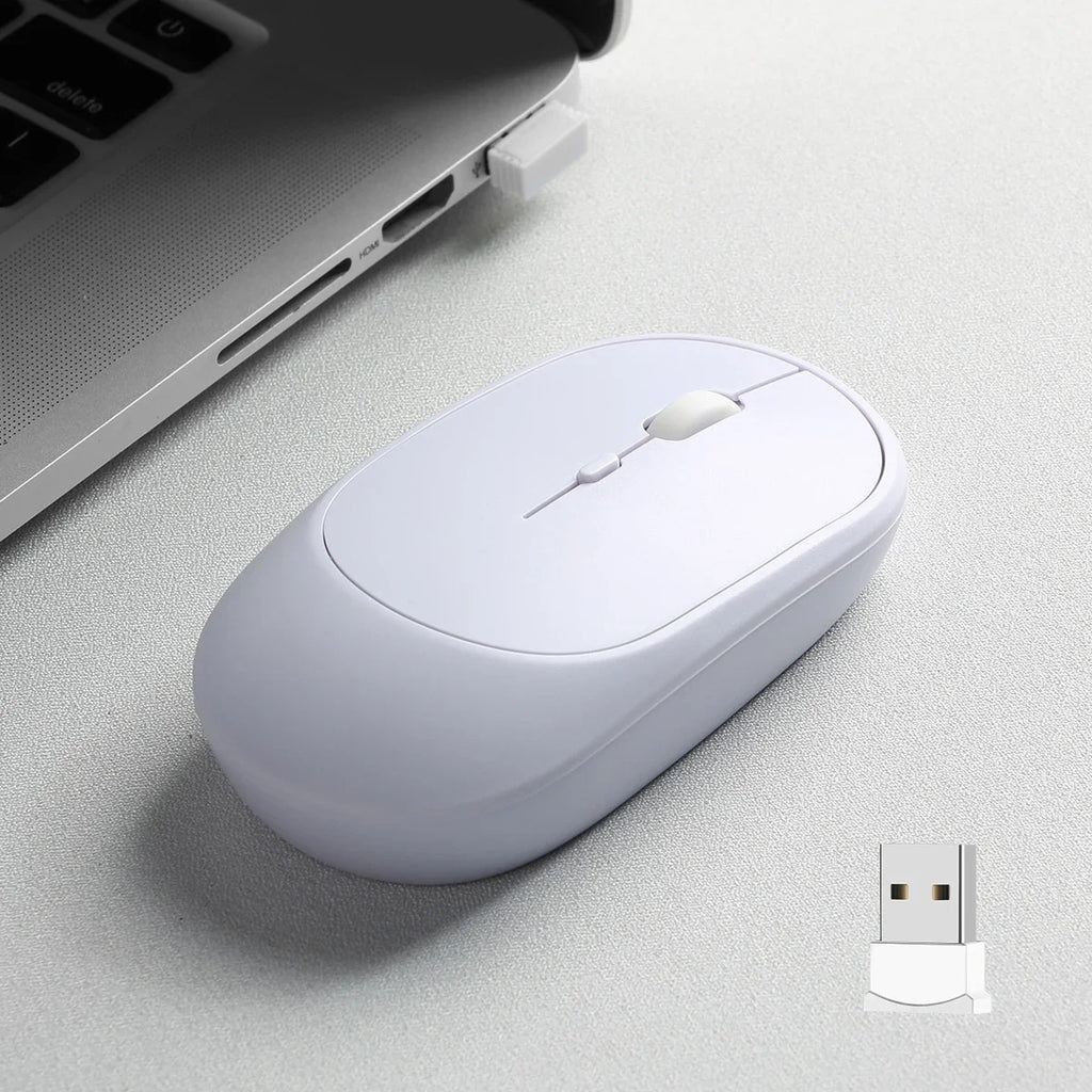 Ratón inalámbrico recargable para jugadores, modos duales, compatible con Bluetooth, 2,4G, para ordenador portátil, tableta, PC, Macbook