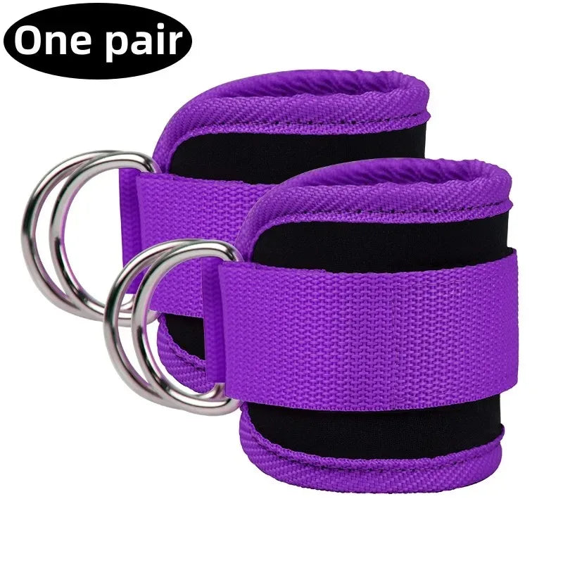 Correas de tobillo ajustables para fitness con anillo en D, soporte para entrenamientos de fuerza de piernas en gimnasio, polea con hebilla, protector deportivo de seguridad para abductores.