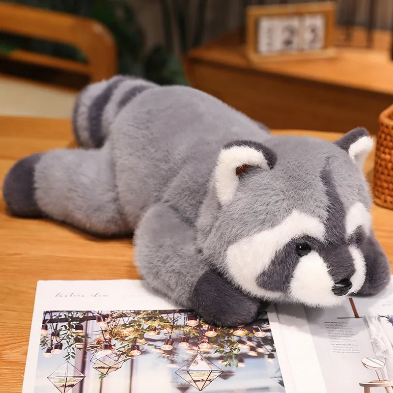 Panda de peluche cómodo Animal suave de peluche mapache zorro oso cojín de suelo regalos de cumpleaños almohada suave juguetes para niñas regalo decoración de la habitación