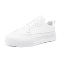 Zapatos blancos para hombre, zapatillas informales de cuero, zapatos de plataforma de tendencia, zapatos vulcanizados cómodos para hombre, Tenis masculinos blancos