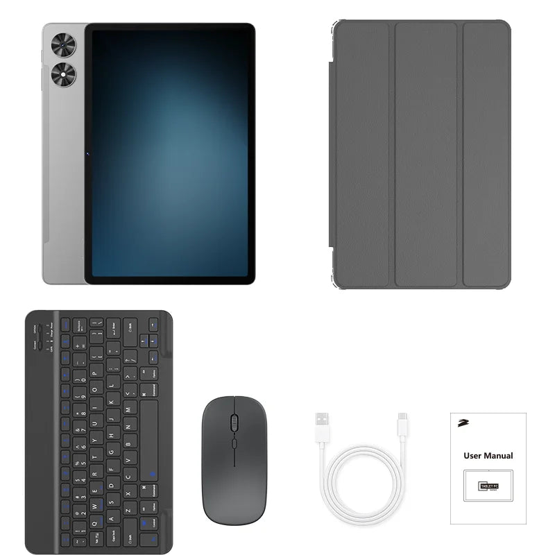 Tableta SVITOO Android 16 2025 de 11 pulgadas, 1280 x 800 HD IPS, procesador Octa-Core, 16 GB de RAM, 128 GB de ROM, expandible de 1 TB, batería 8800 mAh, WiFi 5, Bluetooth 5.0, GPS, Widevine L1, teclado, ratón y funda