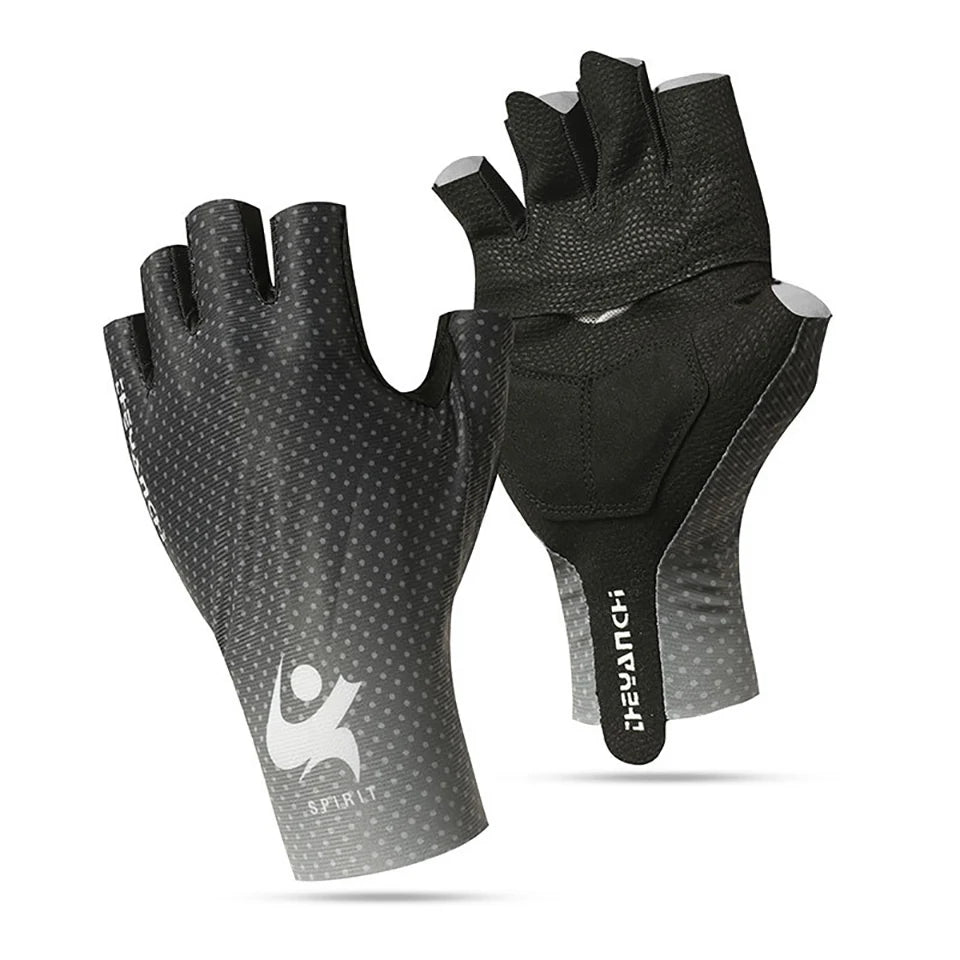 Guantes de ciclismo para hombre y mujer, guantes de verano para deportes al aire libre, pesca, antideslizantes, transpirables, medio dedo, para Fitness, MTB, Unisex