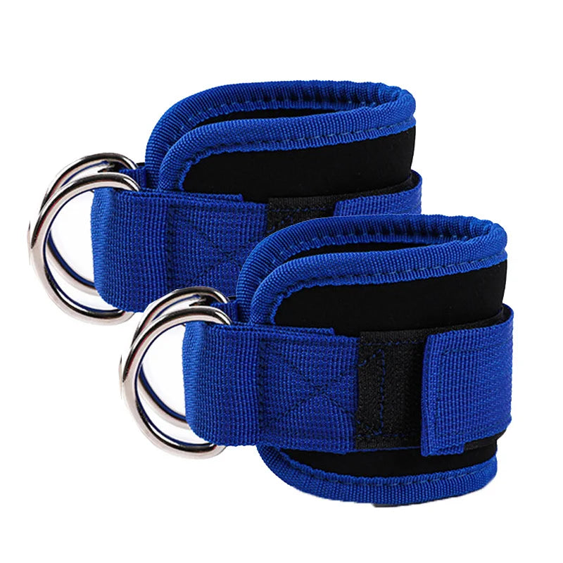 Correas de tobillo ajustables para fitness con anillo en D, soporte para entrenamientos de fuerza de piernas en gimnasio, polea con hebilla, protector deportivo de seguridad para abductores.