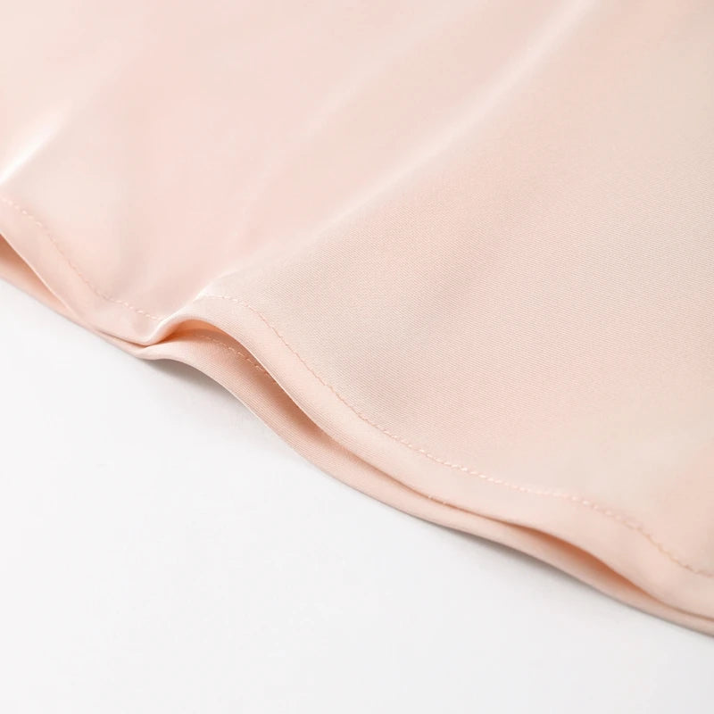 Vestido sin mangas con cuello colgante para mujer, vestido liso de satén con espalda descubierta, vestidos informales de oficina con tirantes finos, nueva Suite de primavera 2025