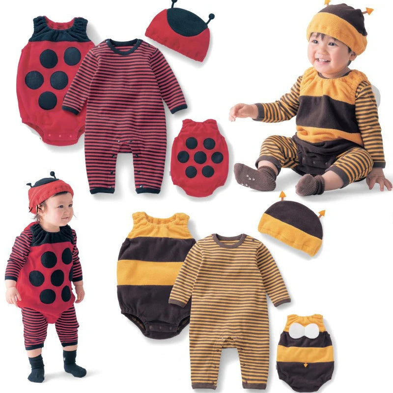 Newborn Baby Boys Girls Sleeveless Bodysuit + Romper Jumpsuit + Hat 3pcs Clothes Set Toddler Baby Outfits Bebe Clothing Suit