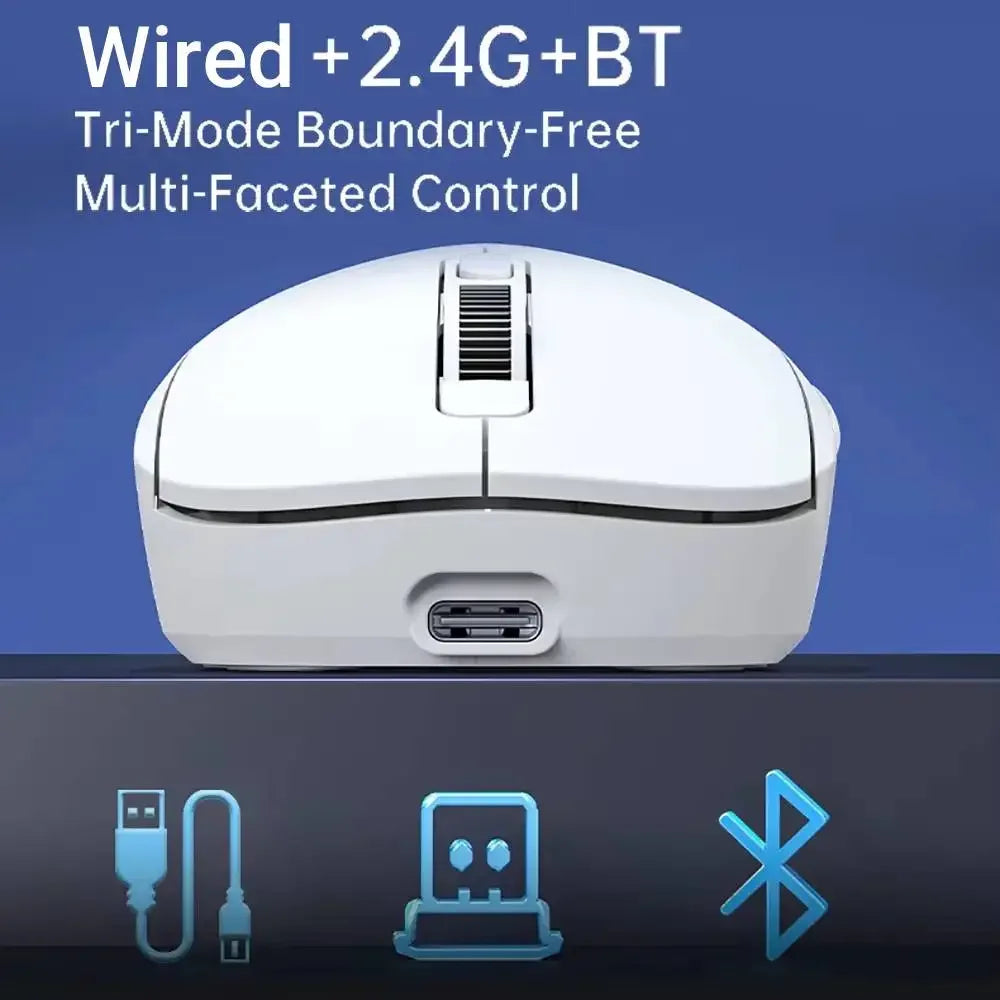 Ratón ligero inalámbrico Bluetooth/2,4G/ratón trimodo con cable ratón ajustable de 8000 DPI ratones silenciosos recargables para juegos de oficina