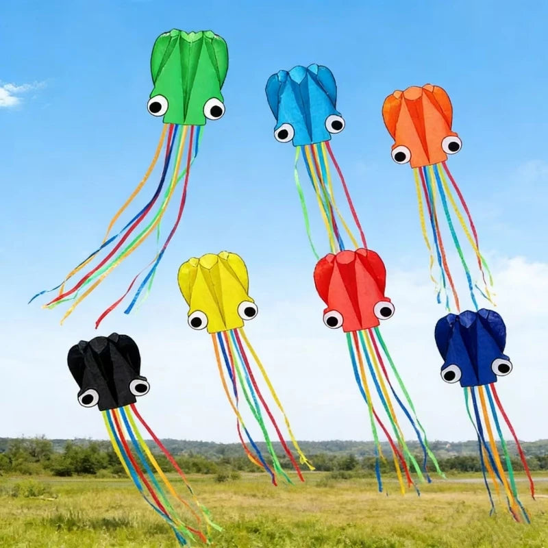 Cometas de pulpo, juguetes de jardín, cometa voladora, cometas inflables profesionales de parapente, cometa suave con cuerda, cometa dragón, cometa de exterior con alerón