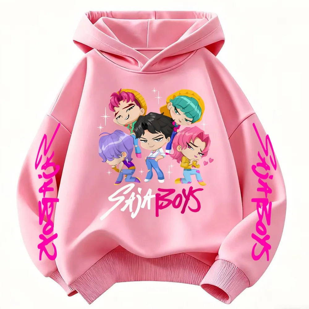 Gran Oferta 2026, Sudadera con Capucha KPop Devil Hunter para Niños y Niñas, Estampado Moderno, Deportiva, Cálida para Otoño/Invierno