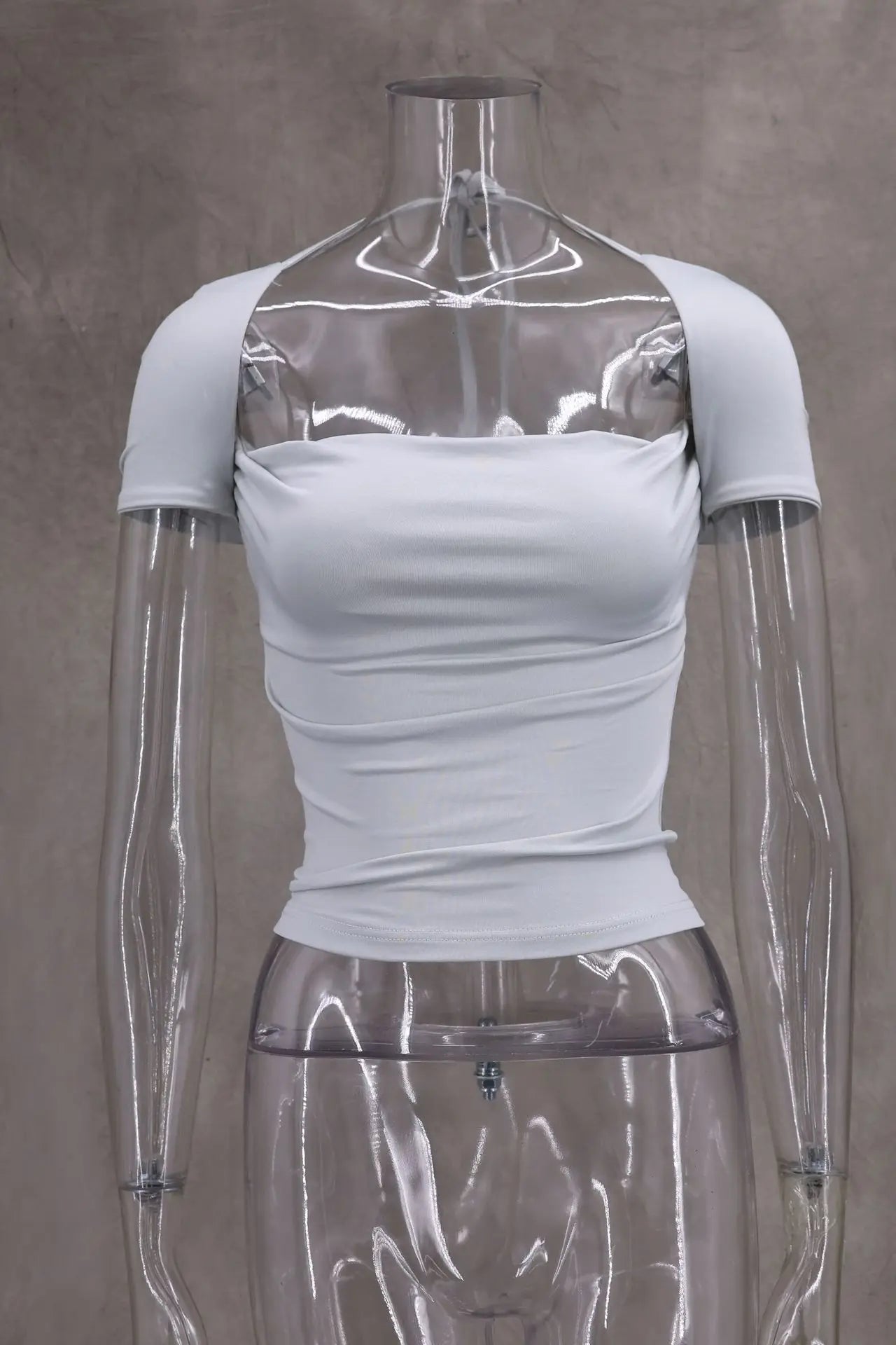 Camisetas sexis con cordones lisos para mujer, camisetas sin mangas con espalda descubierta y cuello Halter elegante, Top corto elástico Y2K para chica joven