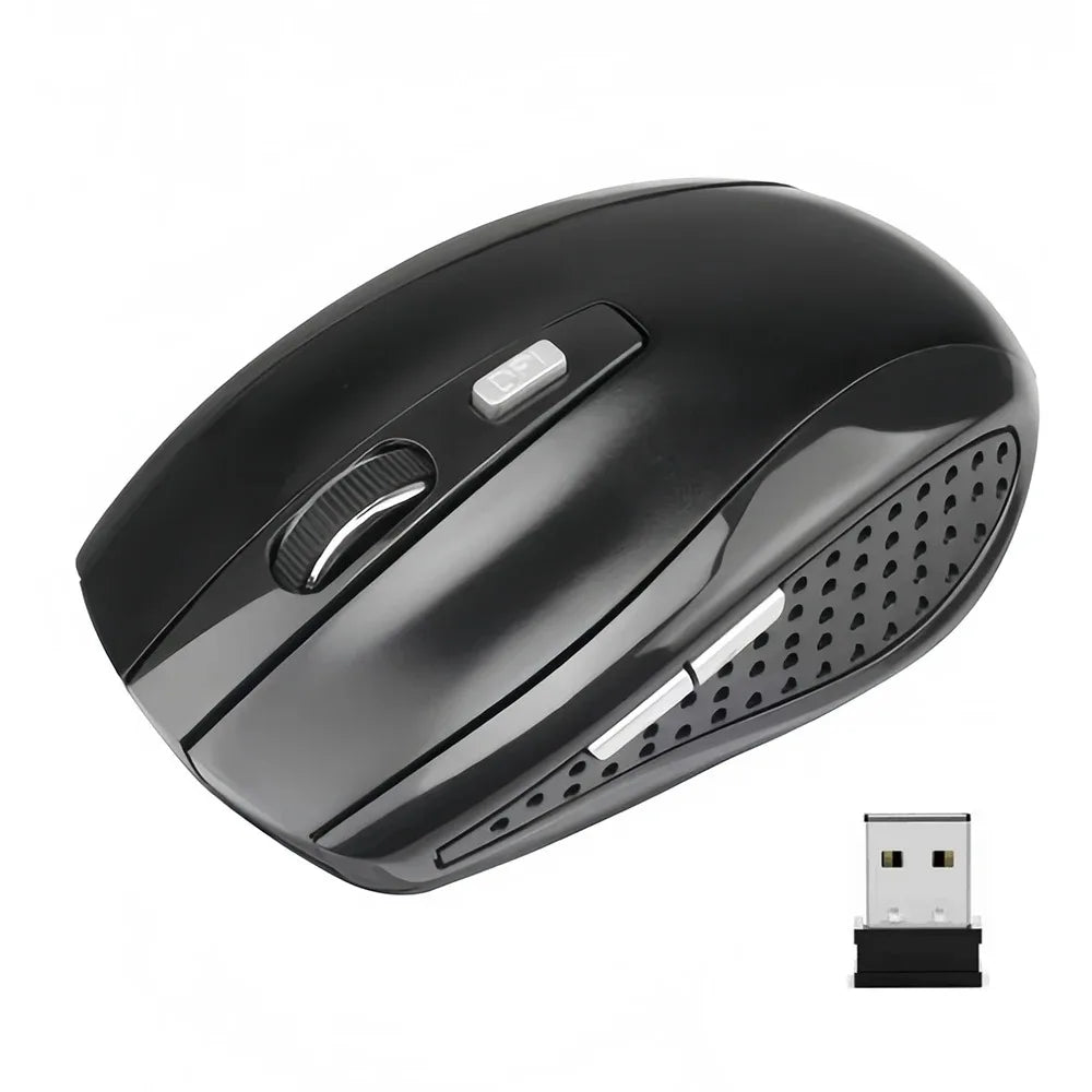 Ratón inalámbrico 2,4G, ratón silencioso, ratón óptico portátil para oficina, 1600 niveles de DPI ajustables para Notebook, PC, portátil, MacBook