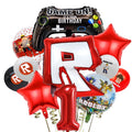 Roblox-Juego de decoración para fiesta de cumpleaños, vajilla de juego, bolsa de regalo, mantel, globo, adorno para pastel, telón de fondo, suministros para fiesta Baby Showe Roblox
