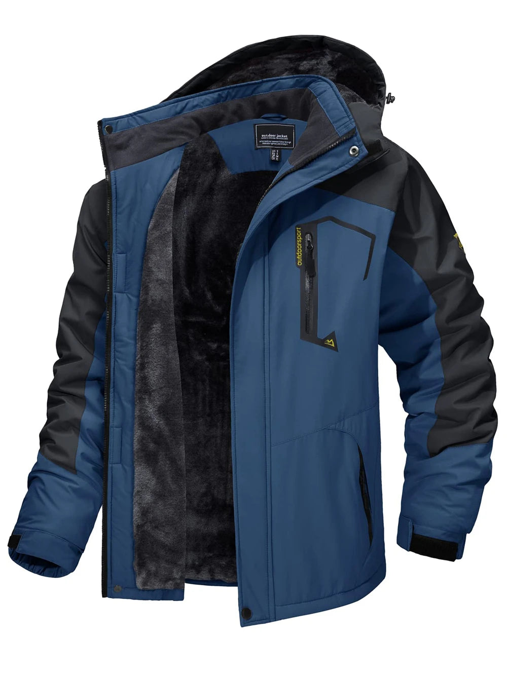 TACVASEN, chaquetas de montaña con forro polar, chaquetas de senderismo para hombre, abrigos con capucha extraíbles para exteriores, Parka de esquí y Snowboard, prendas de vestir de invierno
