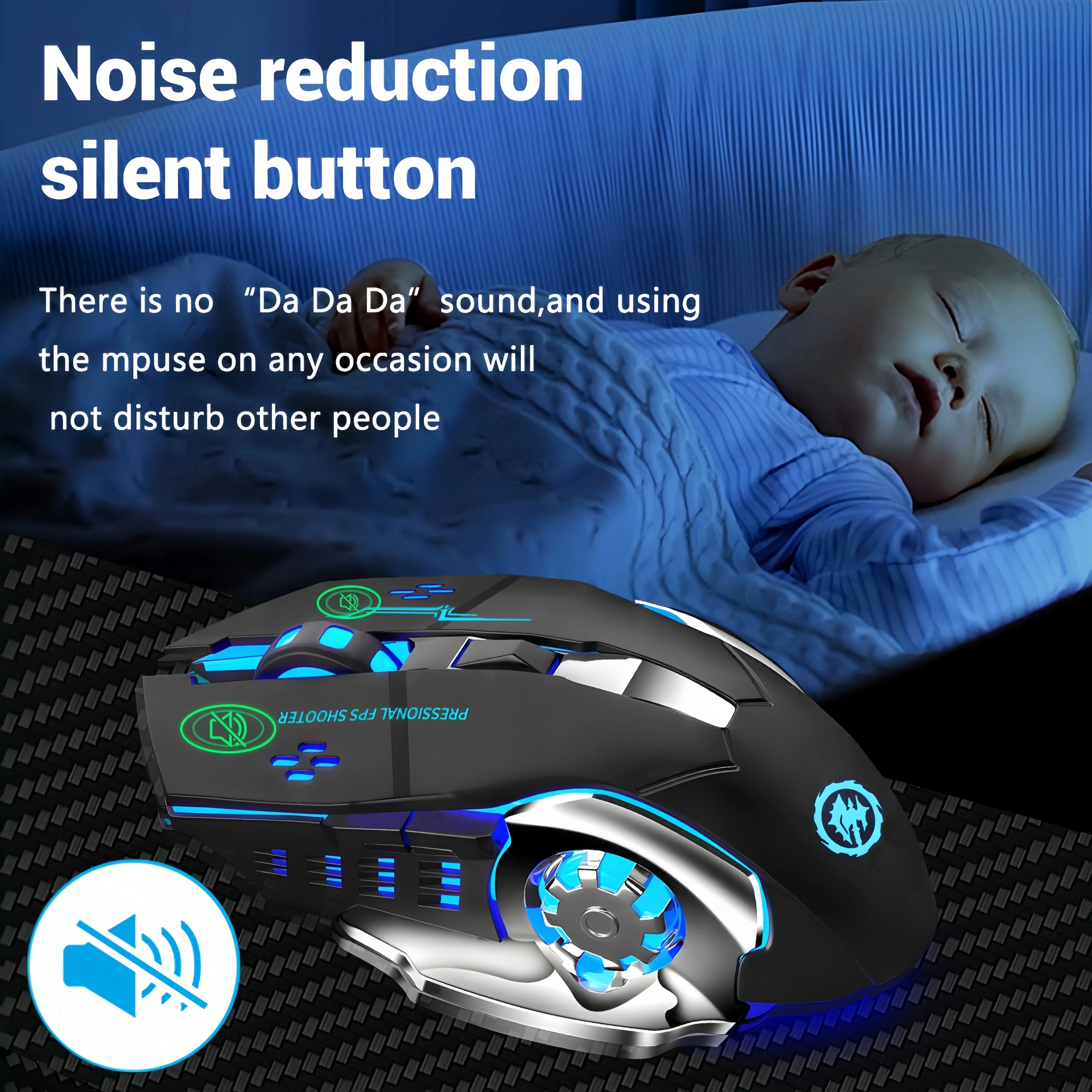 Ratón RGB de modo Dual Bluetooth 5,2, ratón inalámbrico de 2,4G para juegos, ratón silencioso recargable, ratón de 3600 DPI para ordenador portátil