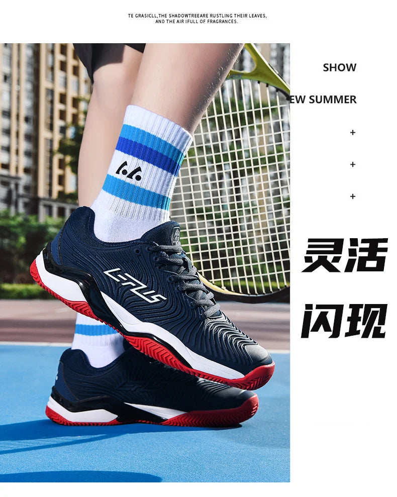 Zapatillas de tenis profesionales para hombres y mujeres, zapatillas de bádminton y voleibol transpirables para entrenamiento deportivo de interior, competición antideslizante