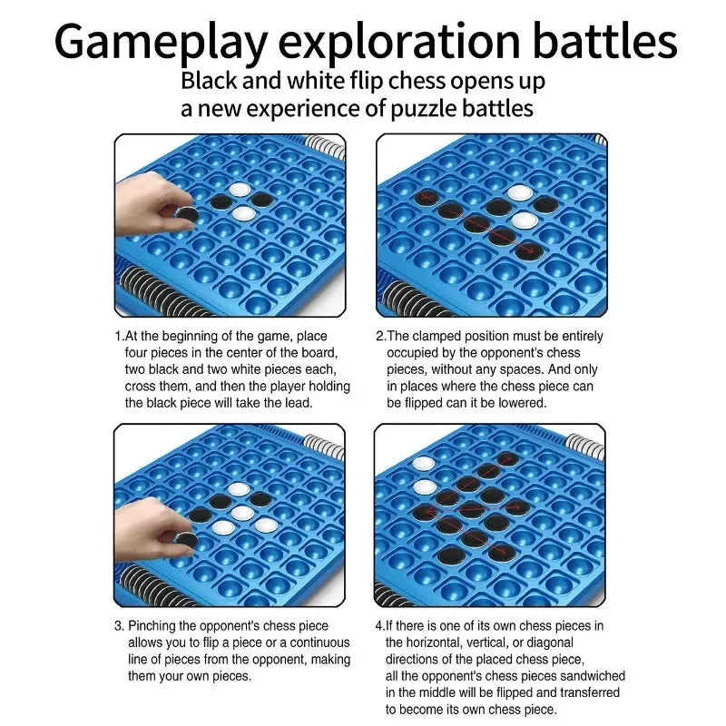 Juego de Estrategia de Doble Cara para 2 Jugadores, Entrenamiento de Lógica, Educativo, Rompecabezas para el Cerebro