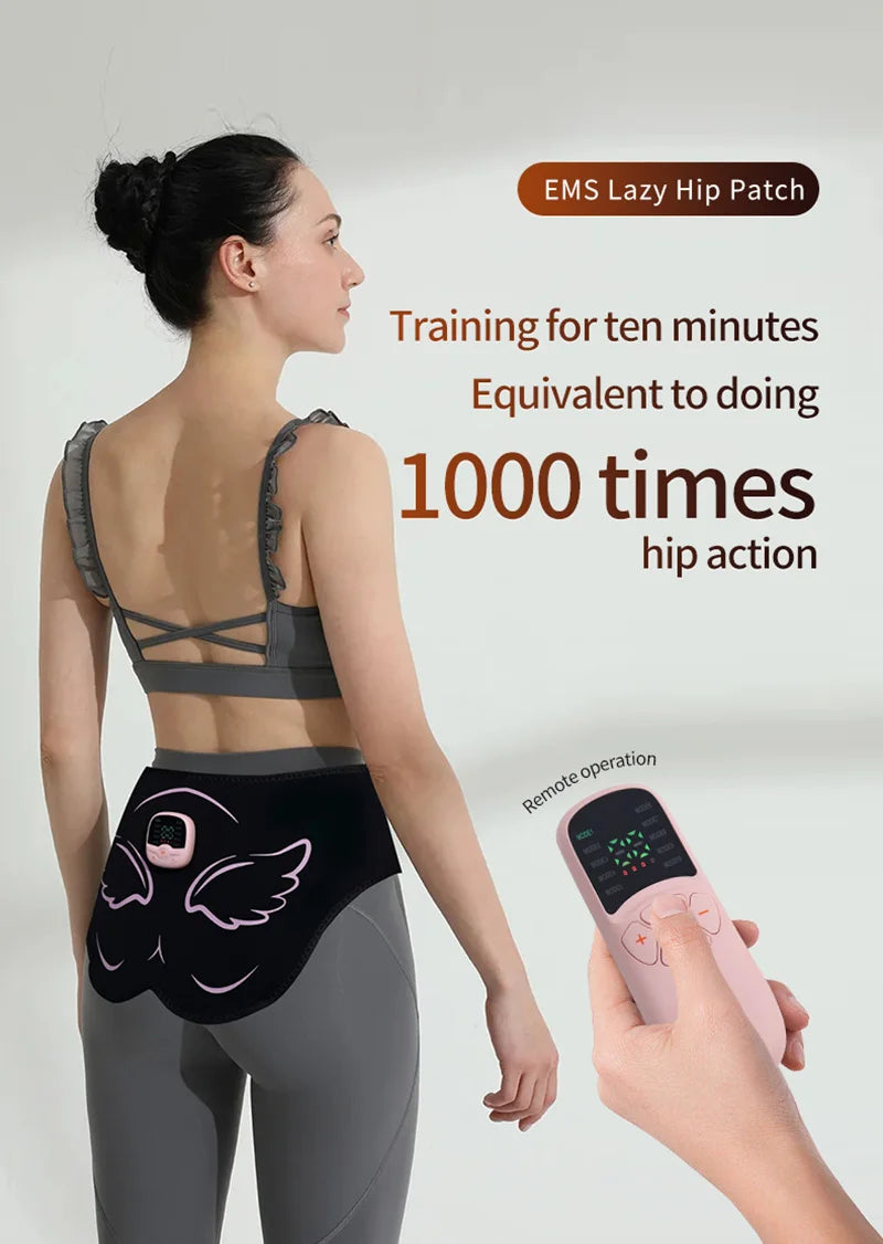 Estimulador muscular eléctrico de glúteos EMS, entrenador de caderas, recargable por USB, levantamiento de glúteos, tóner muscular, perder peso, quema de grasa, Fitness