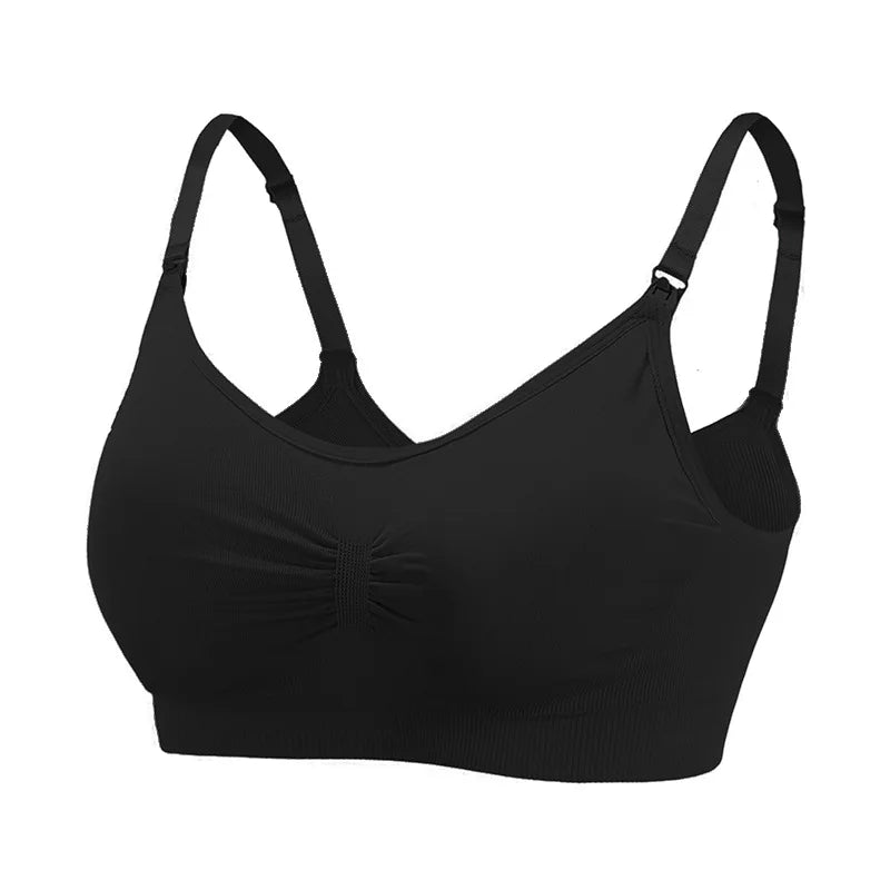 Sujetadores de lactancia de alta calidad, de algodón, para embarazadas, ropa interior sin costuras, talla grande, transpirable, con efecto push-up.