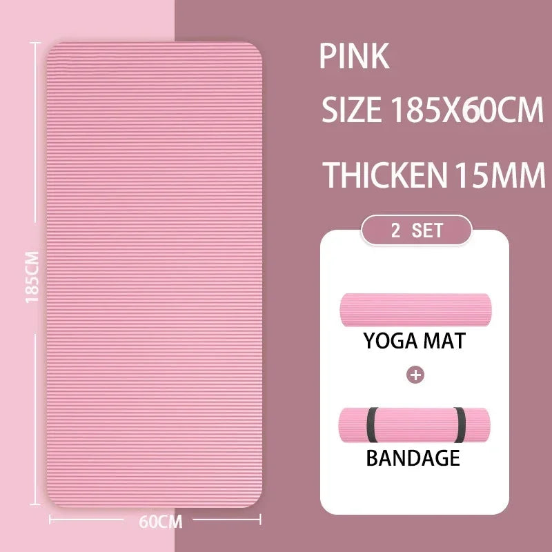 Estera de Yoga de 20MM protección del medio ambiente antideslizante deportes Fitness comodidad estera de Yoga de espuma deportes Yoga y Pilates estera de gimnasia