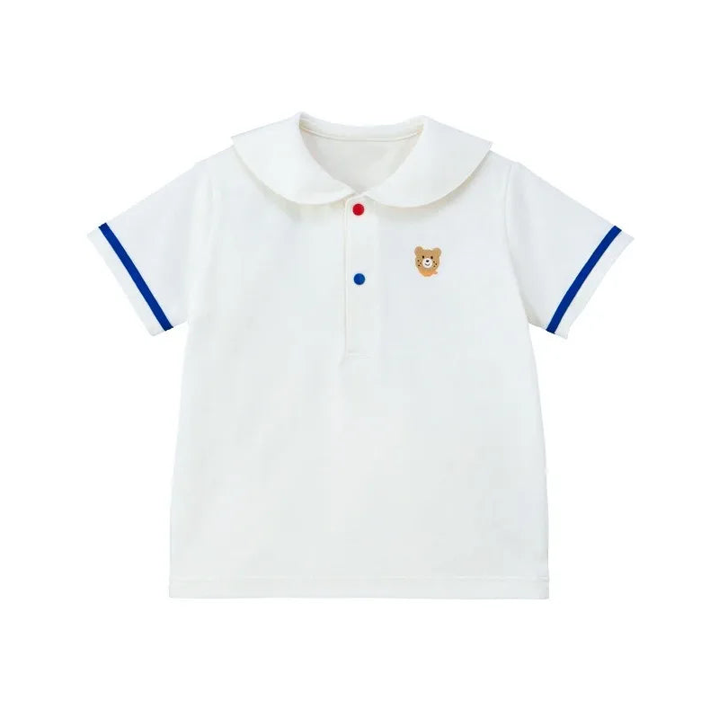 Camisas de manga corta para niños, Polo debajo de camisetas para niños, blusas para niñas, ropa para niñas, camisetas para bebés, camisetas bonitas para niños con gráfico