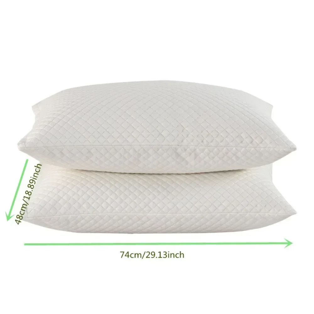 Funda de almohada de fibra de bambú, capa de aire de fibra sándwich con almohada impermeable de algodón, funda protectora para el hogar, lavable a máquina