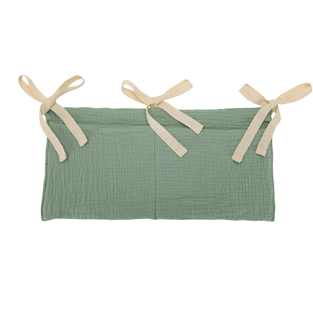 Organizador para cuna de bebé, bolsa de almacenamiento para cama Caddy, 2 bolsillos, colgante para cabecera de cama, organizador para pañales, juguetes y ropa
