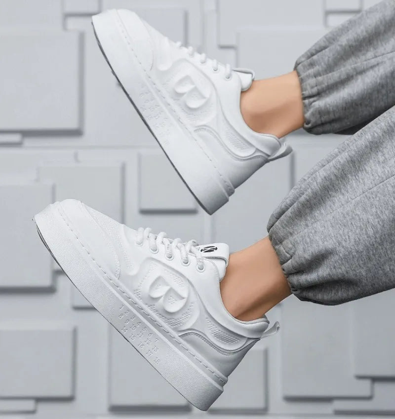 Tenis Para Hombre 2025, zapatos deportivos informales Para Hombre, tendencia Primavera Verano, zapatos planos bajos de cuero, calzado para caminar para Hombre, versátil Plus