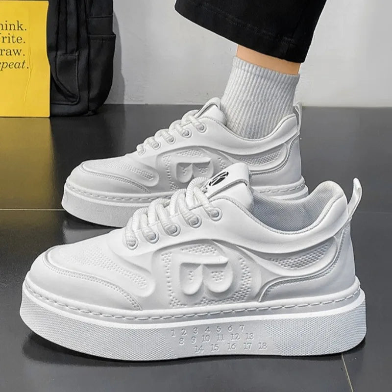 Tenis Para Hombre 2025, zapatos deportivos informales Para Hombre, tendencia Primavera Verano, zapatos planos bajos de cuero, calzado para caminar para Hombre, versátil Plus