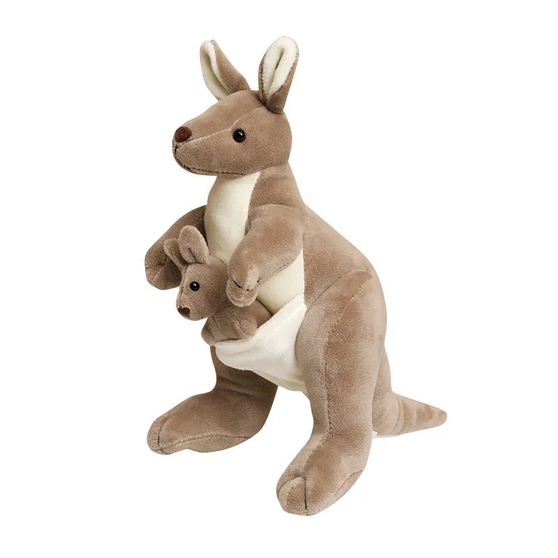 Juguete de peluche de canguro, madre de canguro con bebé, muñeca tranquilizadora bonita, muñeca bonita creativa para madre e hijo para enviar regalos de cumpleaños para niños