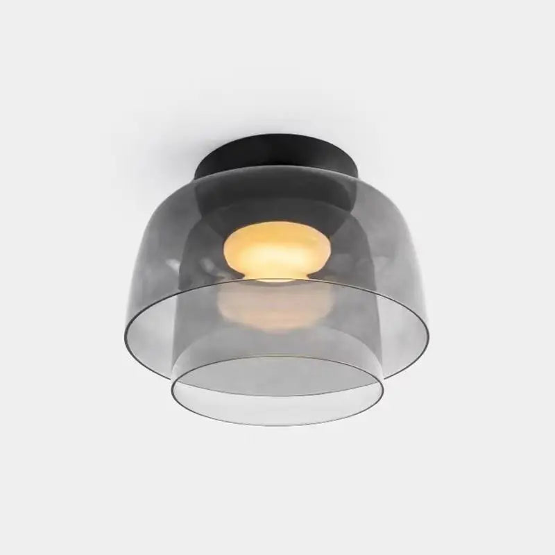 Lámpara de techo de cristal de niveles, lámpara de techo de cristal de lujo nórdica para restaurante, dormitorio, sala de estar, lámpara de techo led colorida