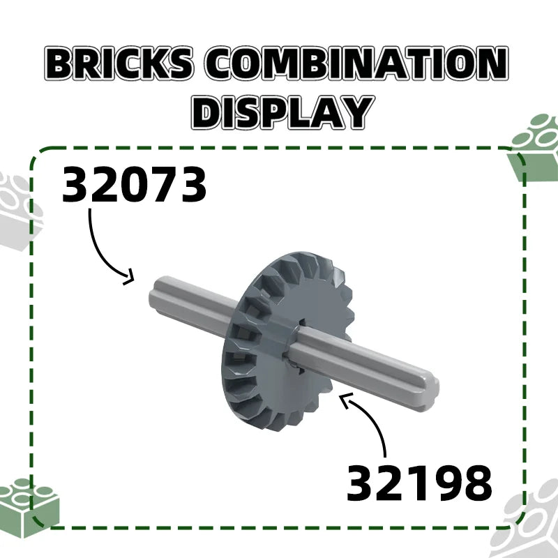 Wange157uds./lote 32198 bloques de construcción cónicos de 20 dientes, accesorios técnicos MOC compatibles con bloques, juguetes para niños, caja de regalo