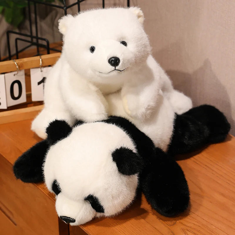 Panda de peluche cómodo Animal suave de peluche mapache zorro oso cojín de suelo regalos de cumpleaños almohada suave juguetes para niñas regalo decoración de la habitación